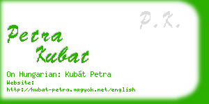 petra kubat business card